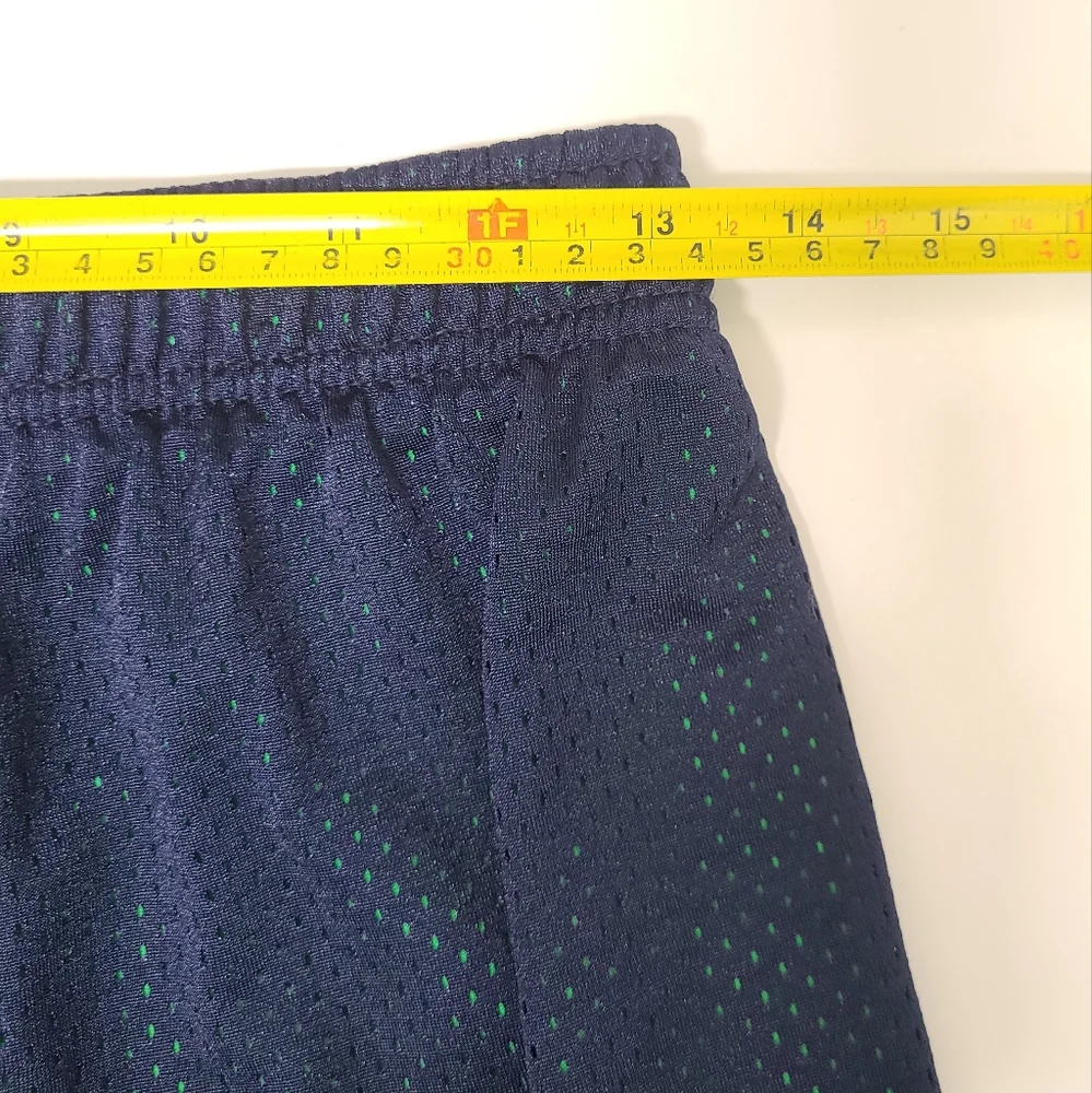 Polo Ralph Lauren Mesh Athletic Shorts Boy's Navy Blue & Neon Green Sz L